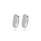 oorringen zirkonia buis 4 mm zilver gerhodineerd