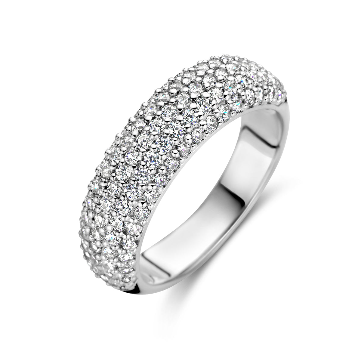 Ring Zirkonia Silber rhodiniert