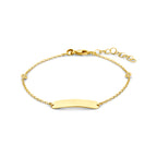 graveerarmband lab grown diamant 0.10ct f vs 16 + 3 cm 14K geelgoud