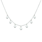 Halskette Kreise 41 + 4 cm Silber rhodiniert