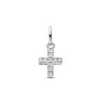 Anhänger Kreuz Zirkonia 15,5 mm Silber rhodiniert