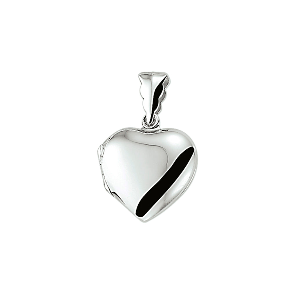 medaillon hart 19 mm zilver gerhodineerd