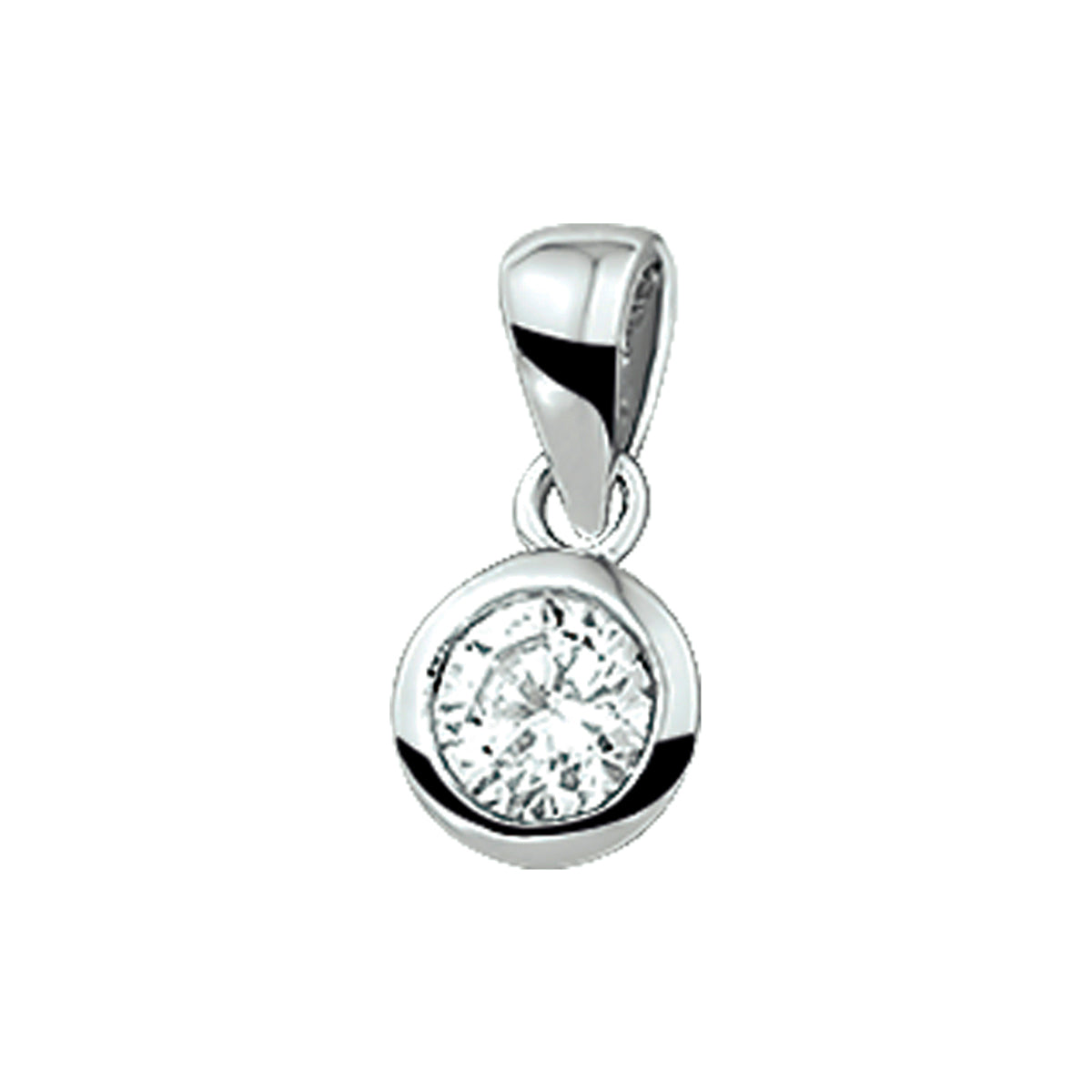 hanger zirkonia zilver gerhodineerd