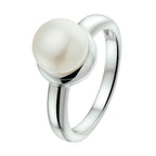 Ring Perle Silber rhodiniert