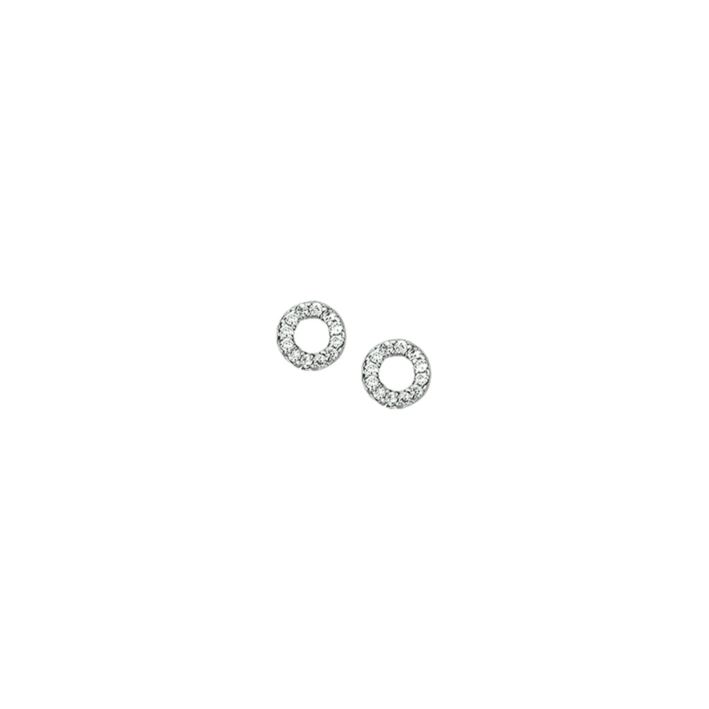 Ohrstecker Zirkonia Silber rhodiniert