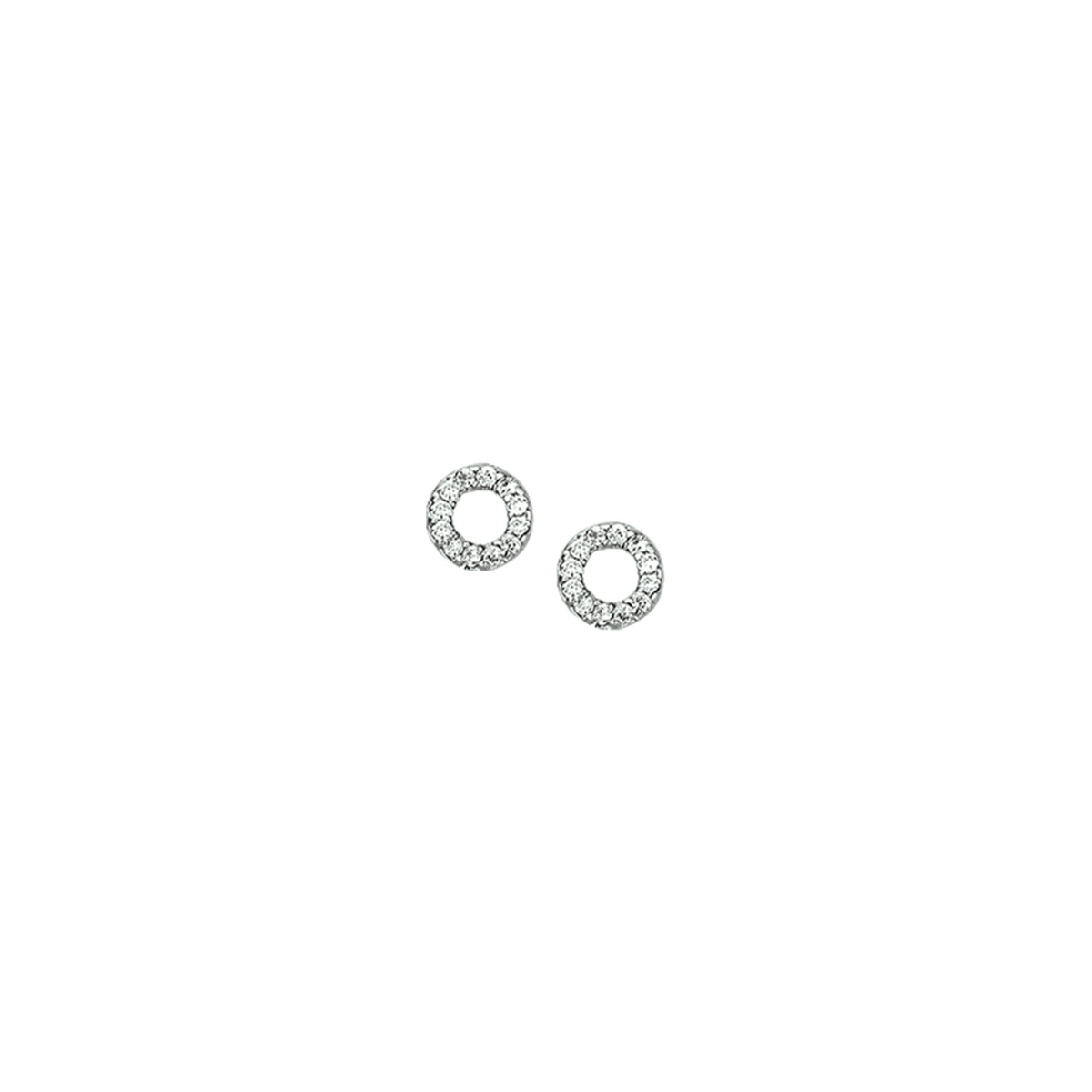 Ohrstecker Zirkonia Silber rhodiniert