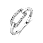ring zirkonia zilver gerhodineerd