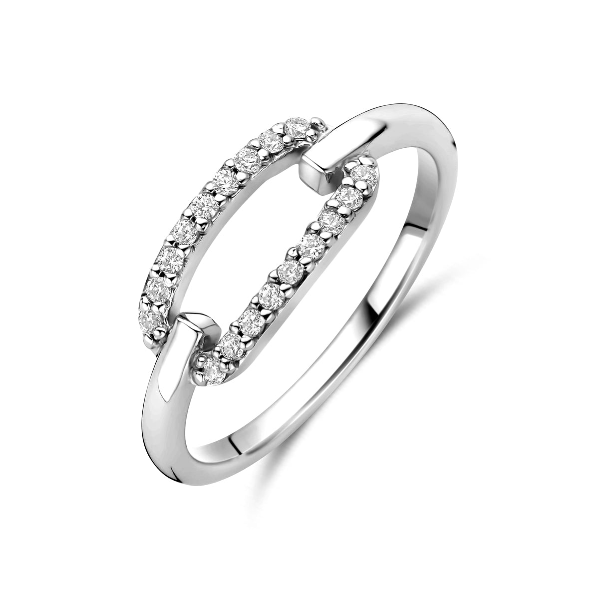 Ring Zirkonia Silber rhodiniert