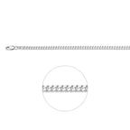 gourmette 4 zijdes geslepen 3,5 mm zilver wit