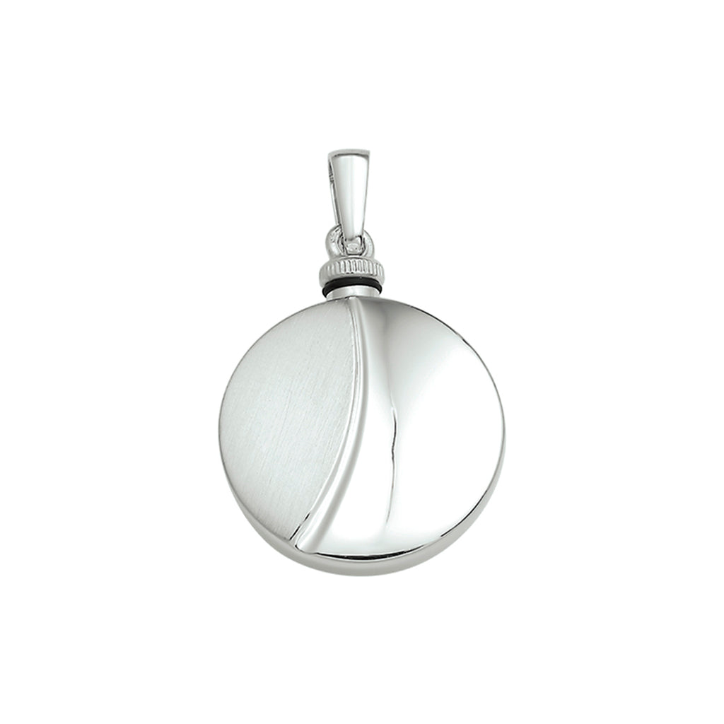 Urnenanhänger poliert/matt 21,5 mm Silber rhodiniert