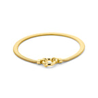 Armband Schlange flach mit großem Federringverschluss 4,3 mm 19 cm 3 Mikron vergoldet (gelb)