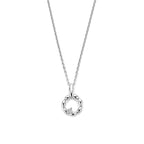 collier zirkonia 41 - 43 - 45 cm zilver gerhodineerd
