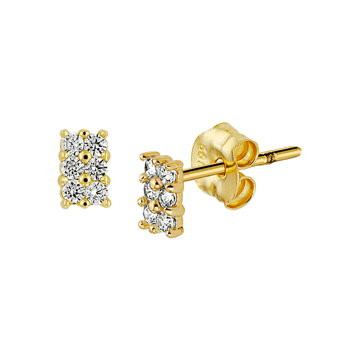 Ohrstecker Zirkonia 14K Gelbgold