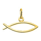 Ichthus-Anhänger 10 mm 14K Gelbgold