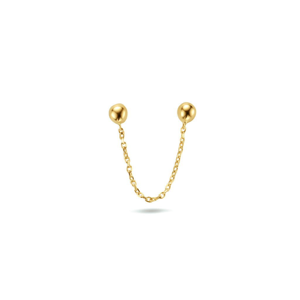 Ohrstecker Kugeln einzeln 14K Gelbgold