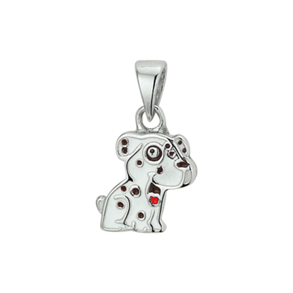 Anhänger Hund 12 mm Silber rhodiniert