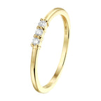 ring diamant 0.09ct h si 14K geelgoud