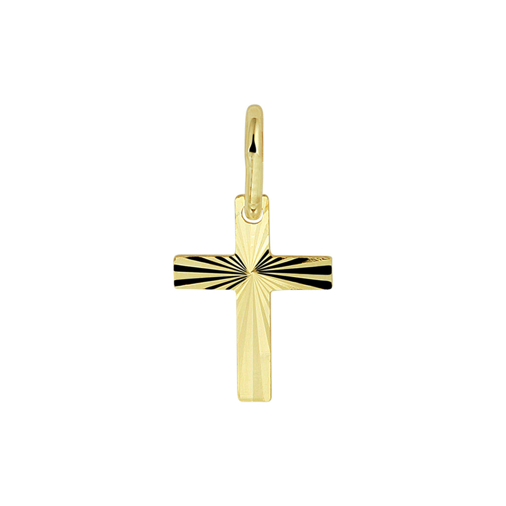 Anhänger Kreuz massiv 14K Gelbgold