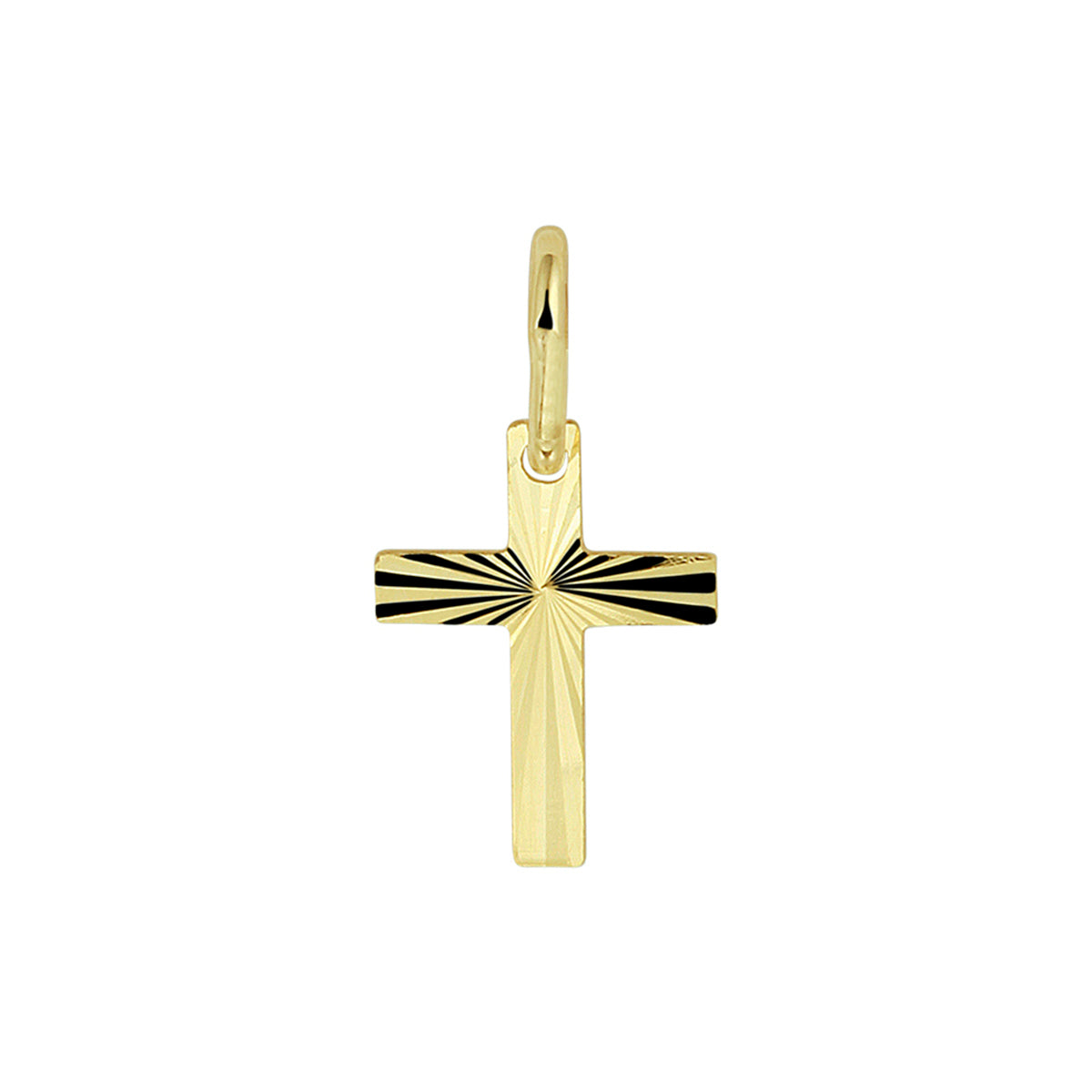 Anhänger Kreuz massiv 14K Gelbgold