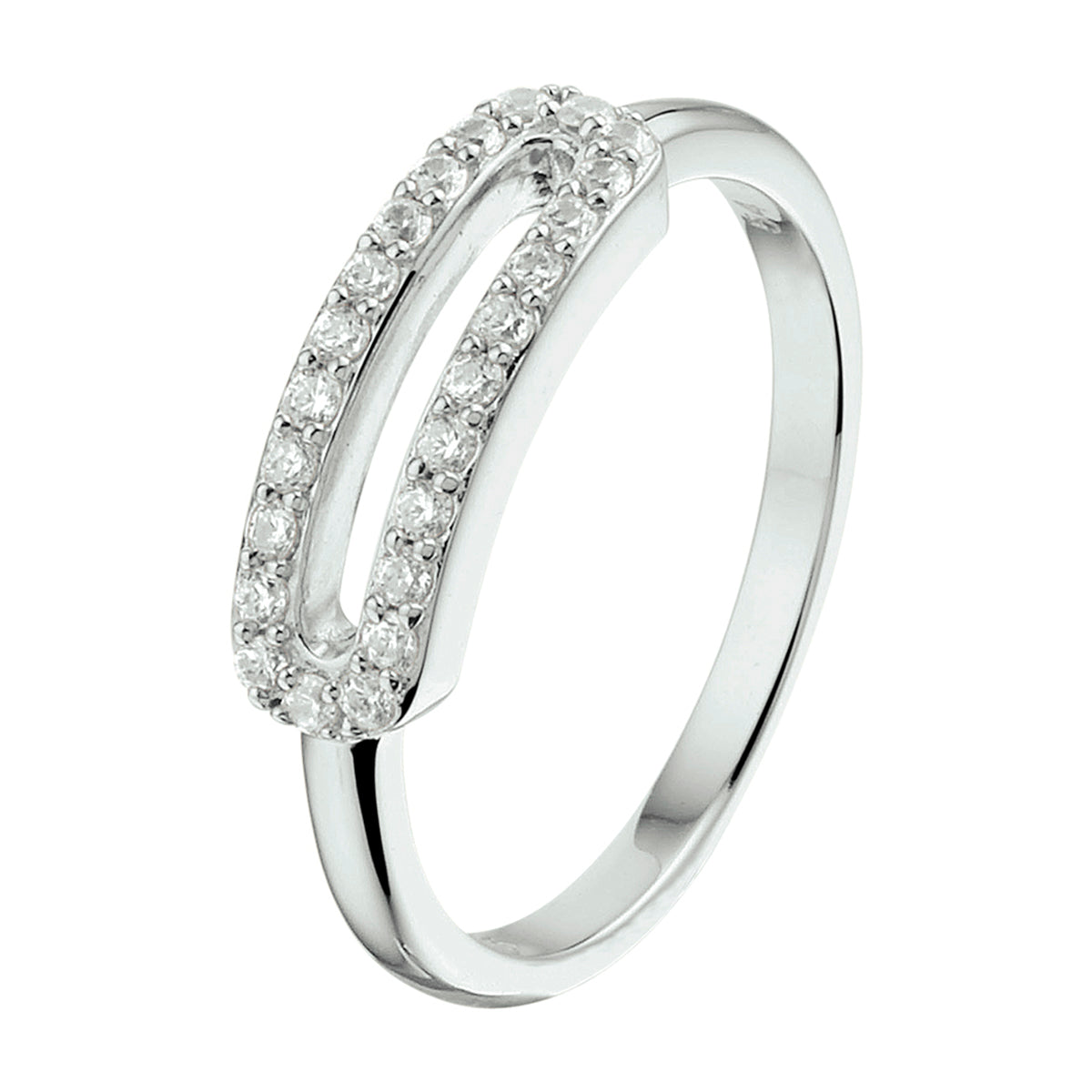 Ring Zirkonia Silber rhodiniert