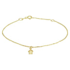 enkelbandje ster 1,0 mm 24 - 26 cm 14K geelgoud