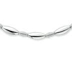 Halskette 5,2 mm 43 cm poly/mattsilber rhodiniert