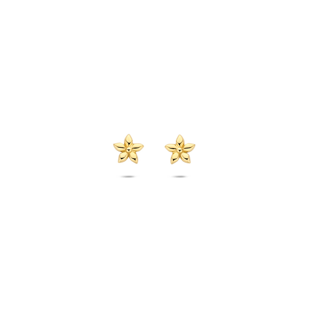 Ohrstecker Blume 3,5 mm 14K Gelbgold