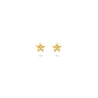 Ohrstecker Blume 3,5 mm 14K Gelbgold