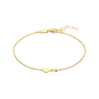 Armband Herz Diamant 0.02ct H SI 16 + 2 cm 14K Gelbgold