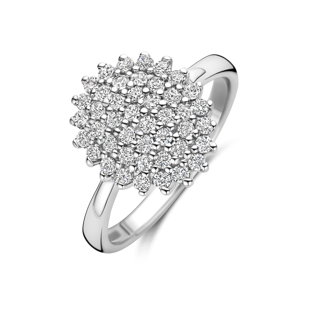 ring zirkonia zilver gerhodineerd