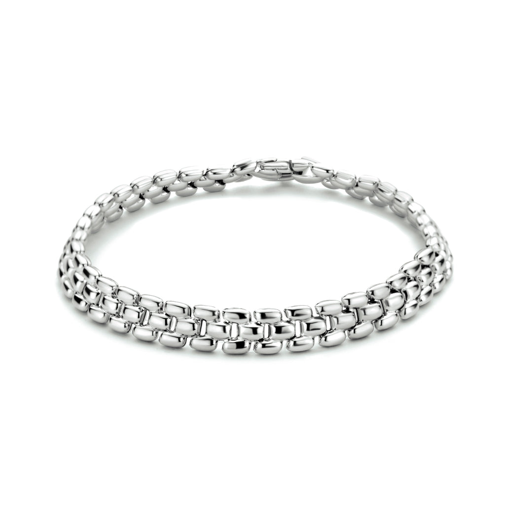 Armband Panther 6,9 mm 19 cm Silber rhodiniert
