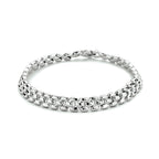 Armband Panther 6,9 mm 19 cm Silber rhodiniert