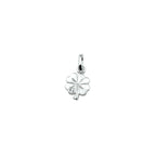 hanger klavertje strass 11 mm zilver gerhodineerd
