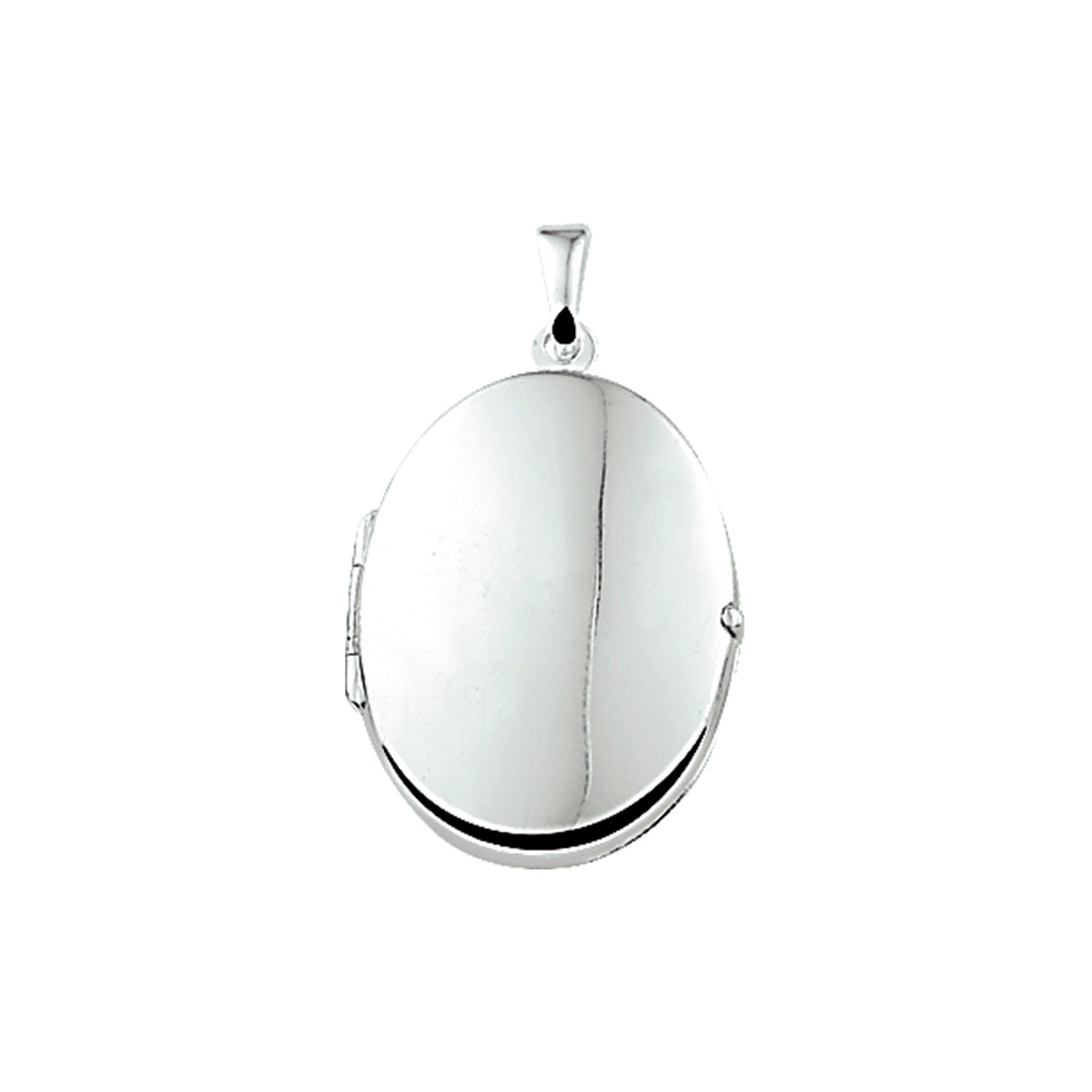 medaillon zilver wit - ovaal