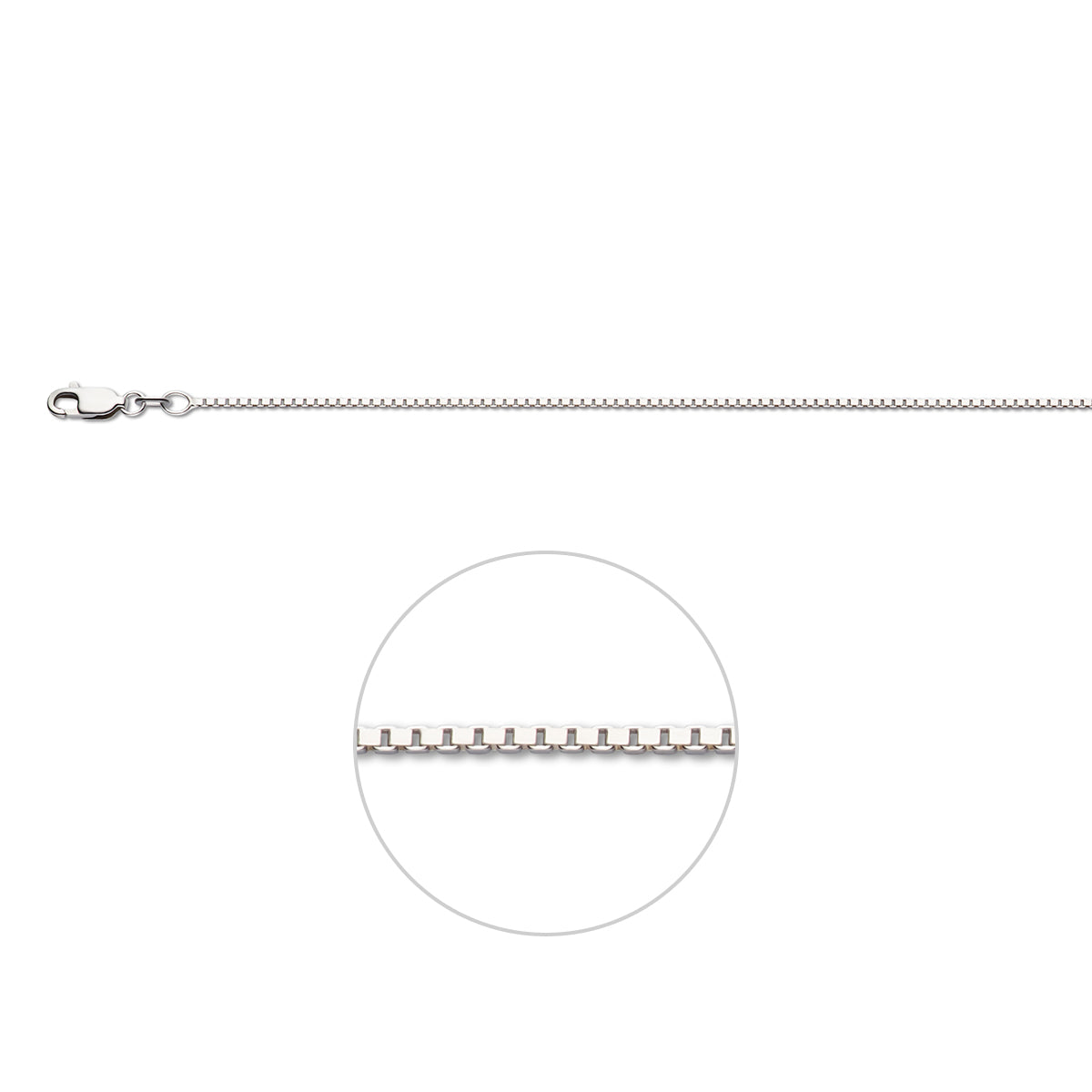Venezianerkette 1,2 mm Silber rhodiniert