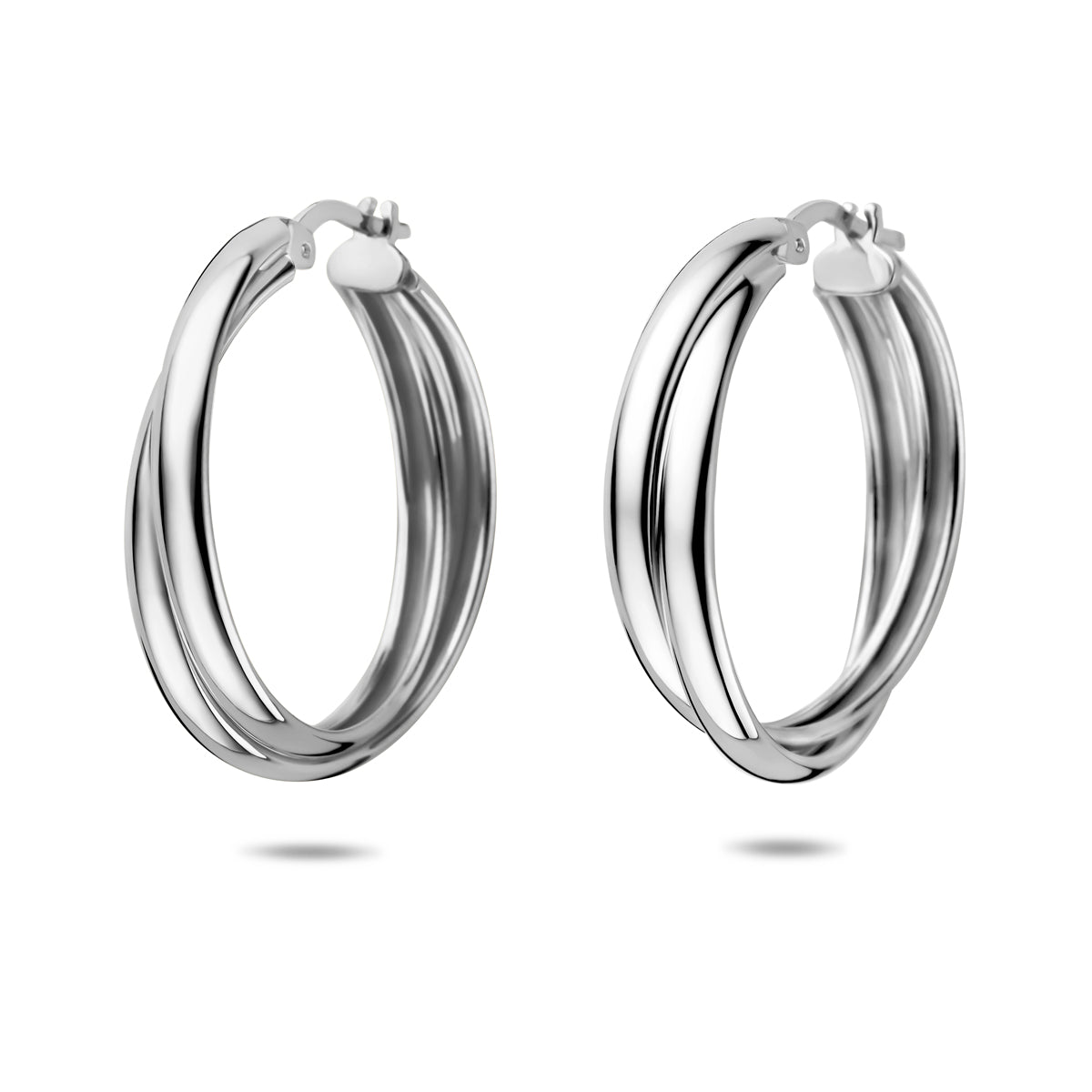 oorringen 27,5 mm zilver gerhodineerd