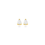 oorknoppen zirkonia 5 mm 14K geelgoud