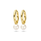 klapoorringen parel 24 mm 14K geelgoud - rond