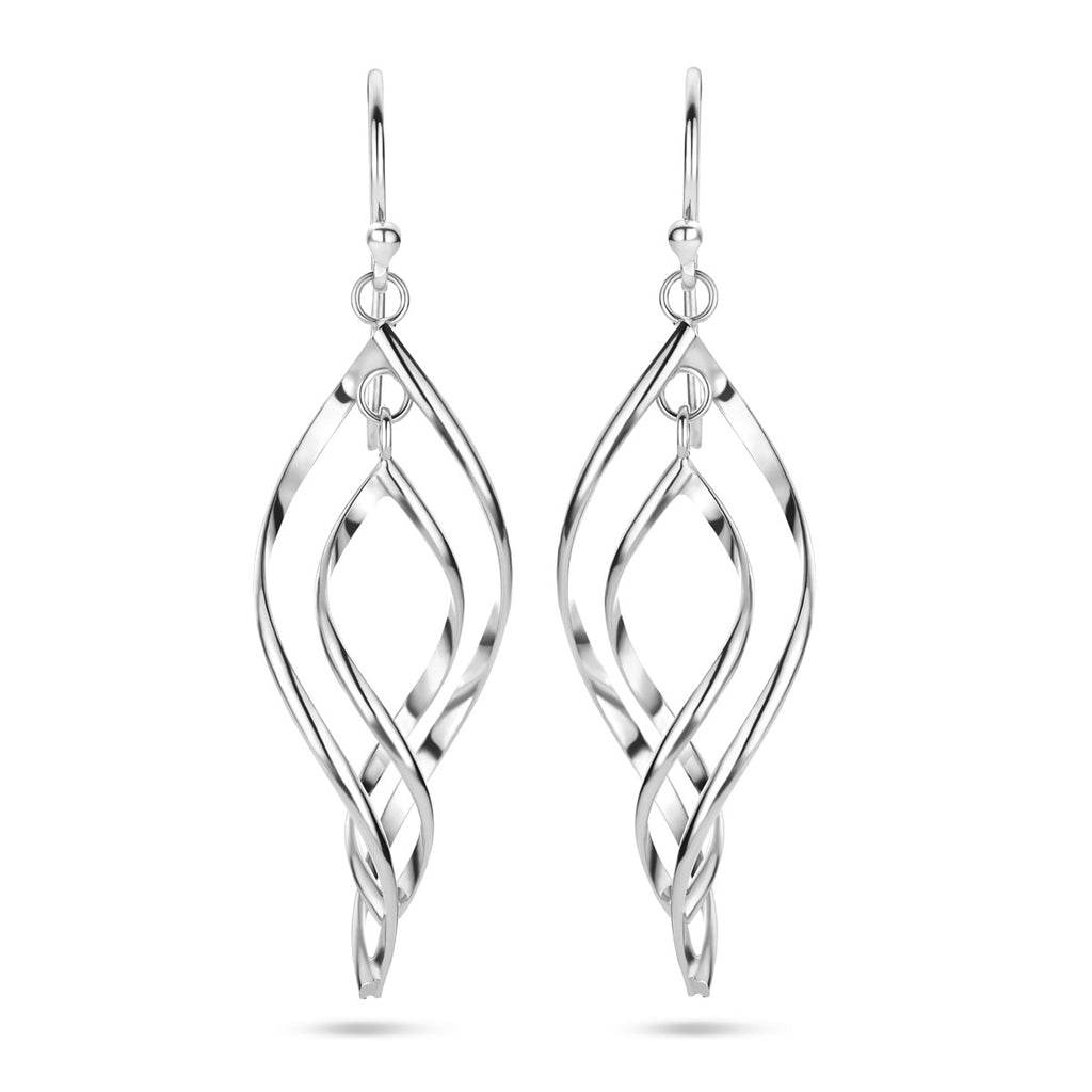 Ohrhänger französische Haken 50 mm Silber rhodiniert