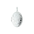 Medaillon Gravur 37 mm Silber weiß