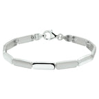Armband poly/matt 5,2 mm 19 cm Silber rhodiniert