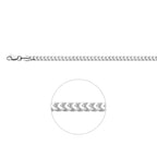 gourmette 4,0 mm silberweiß