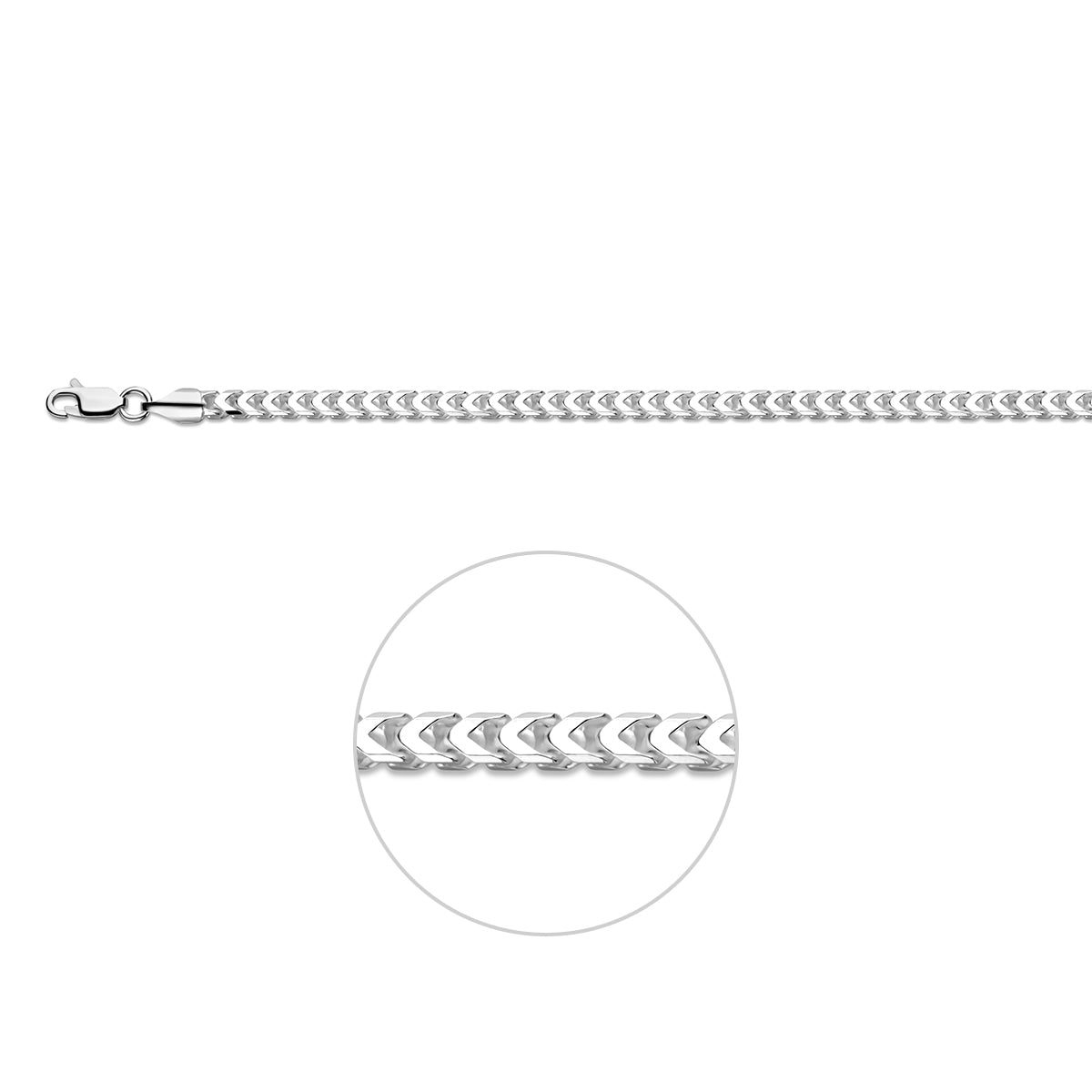gourmette 4,0 mm silberweiß