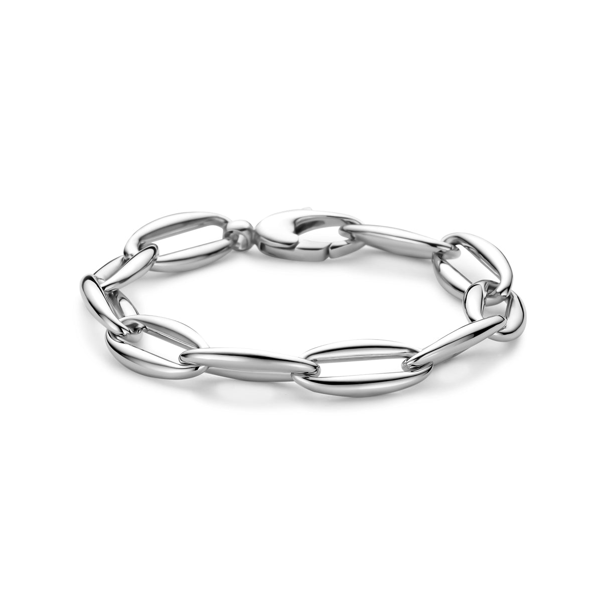 armband 10,5 mm 19 cm zilver gerhodineerd