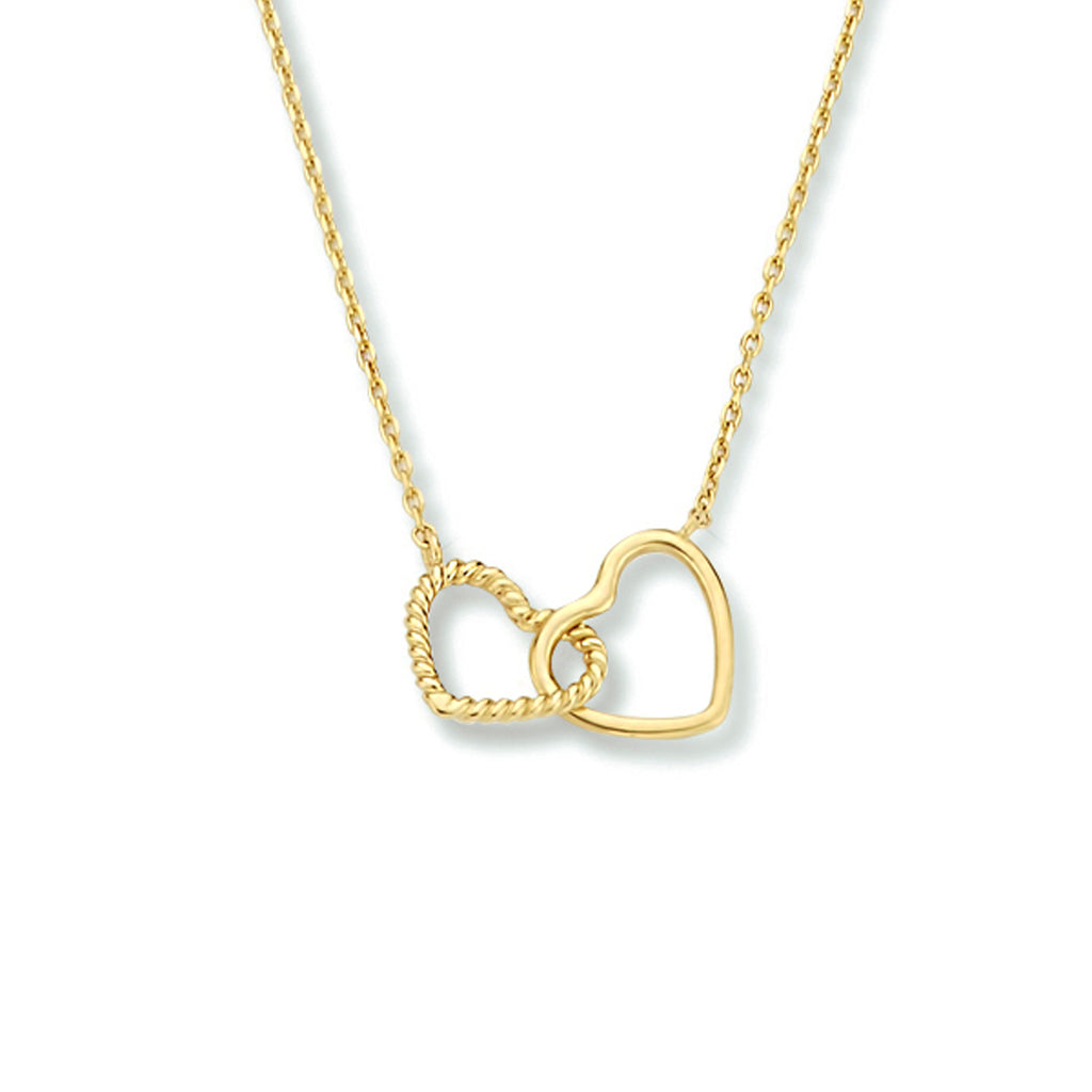 Halskette Herzen 40 - 42 - 44 cm 14K Gelbgold