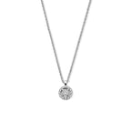 collier zirkonia 41 - 43 - 45 cm zilver gerhodineerd