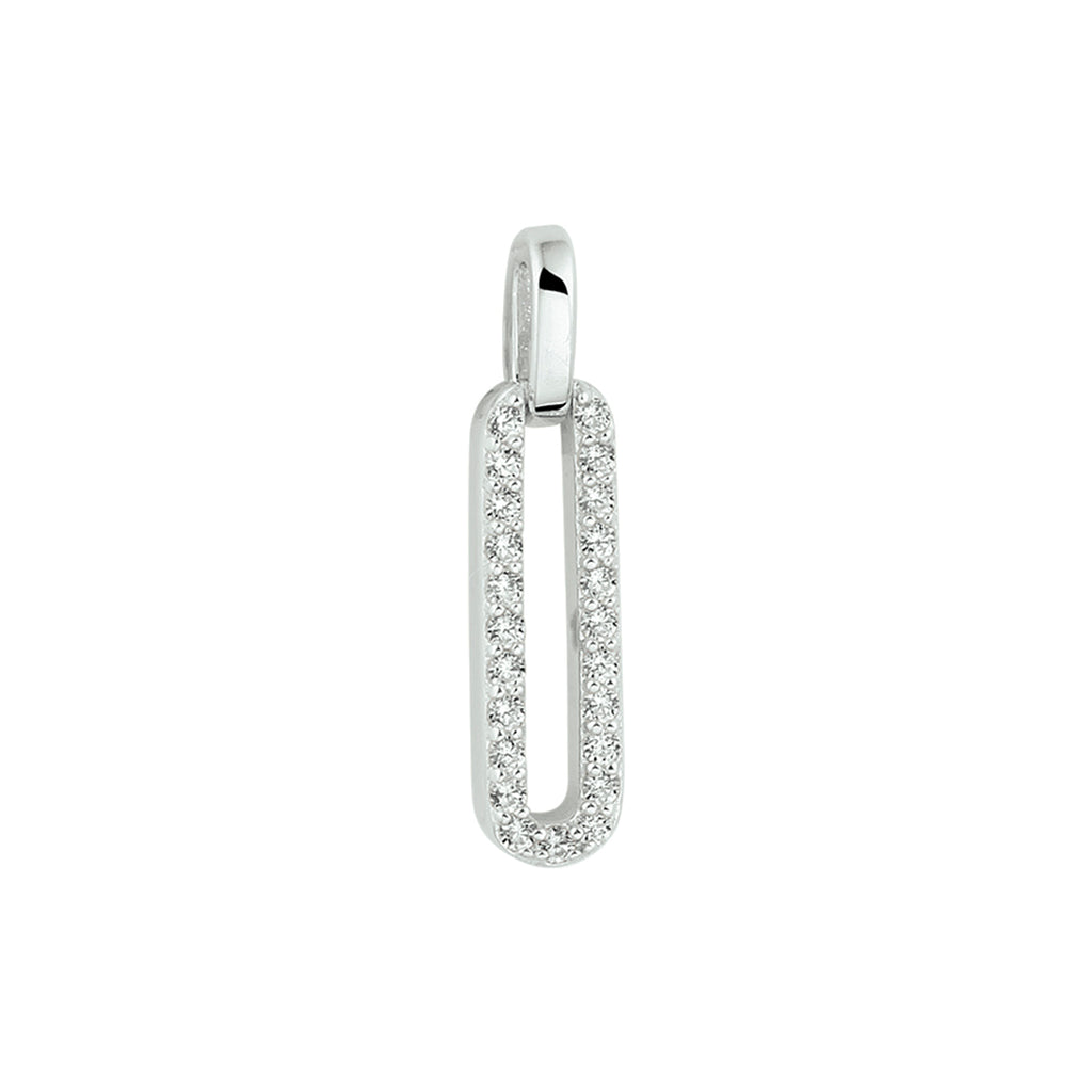 hanger zirkonia zilver gerhodineerd