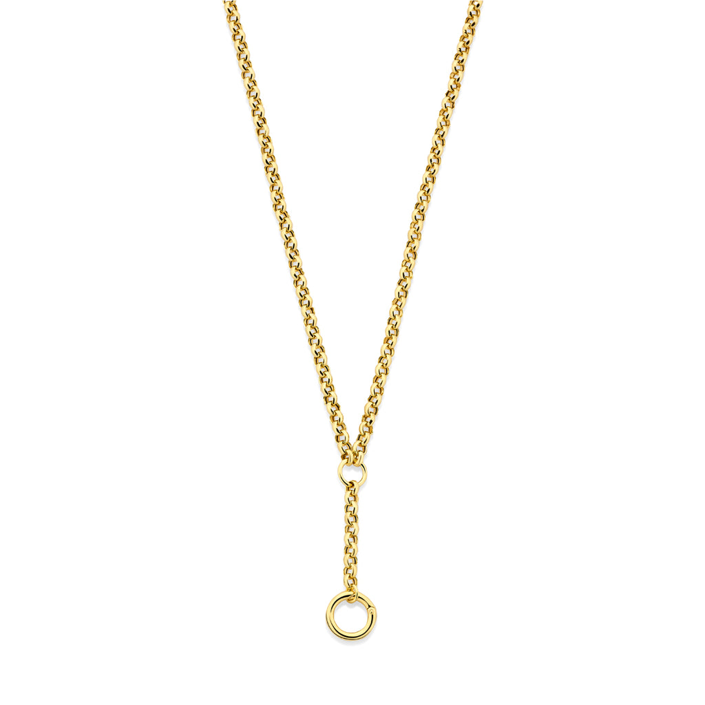 y-collier connector 46 cm 3 micron zilver verguld (geel)