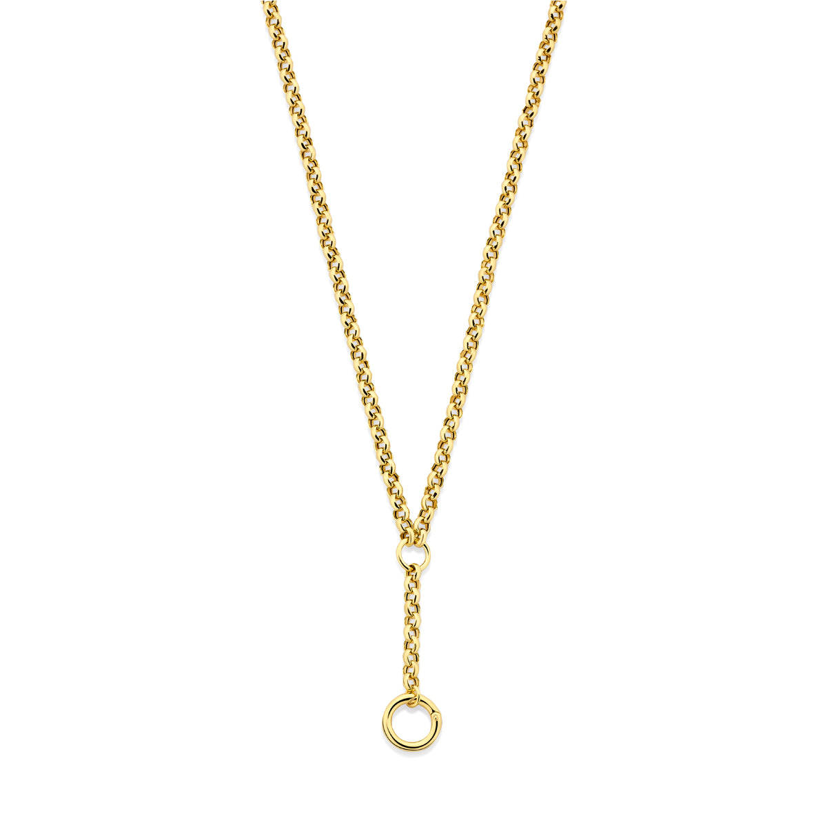 y-collier connector 46 cm 3 micron zilver verguld (geel)