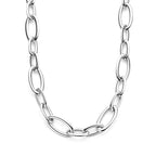 Halskette 19 mm 46 + 2 cm rhodiniertes Silber